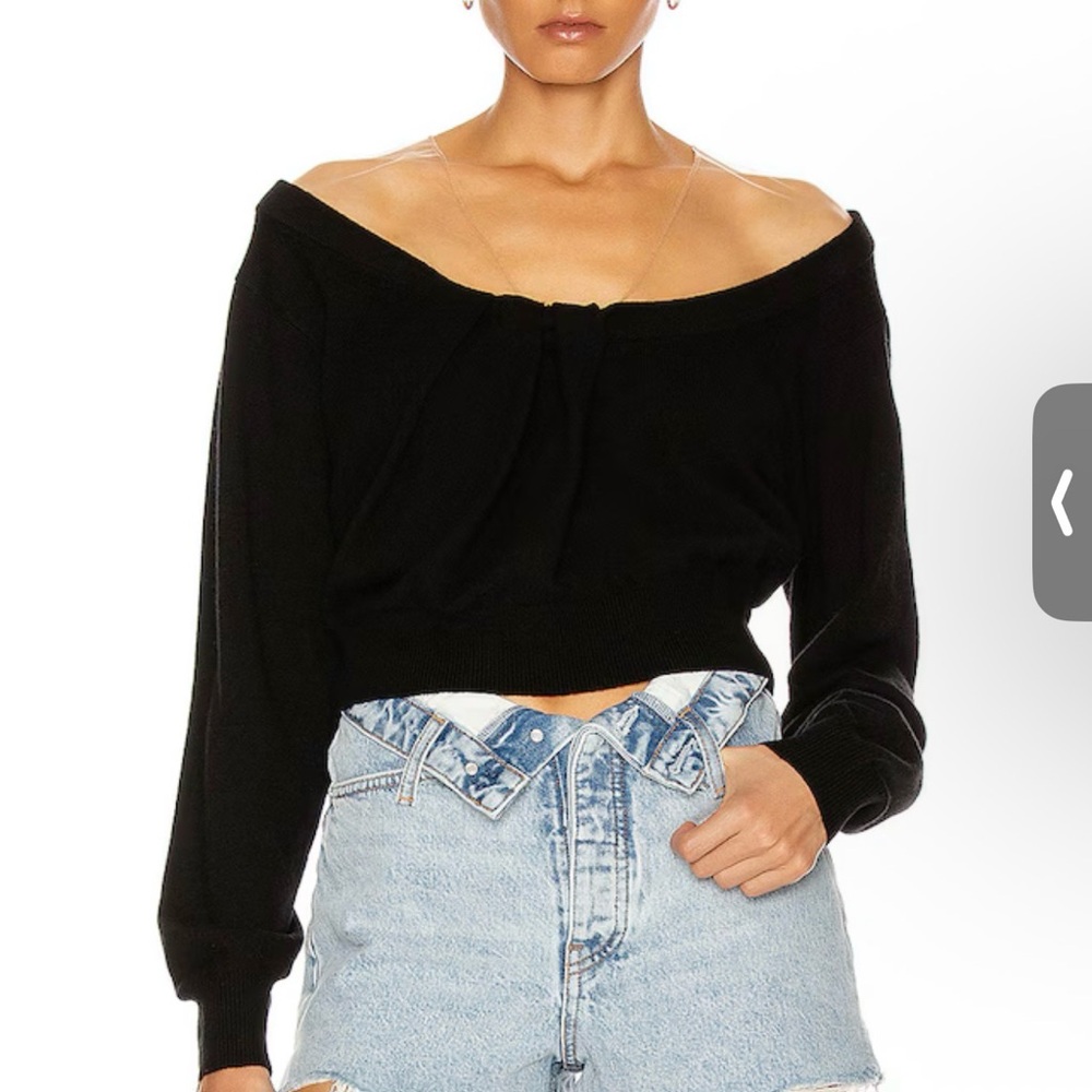 Alexander Wang Blue Off-Shoulder Sweater